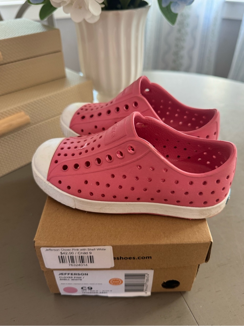 Kids Pink Native Jefferson Shoes C9
